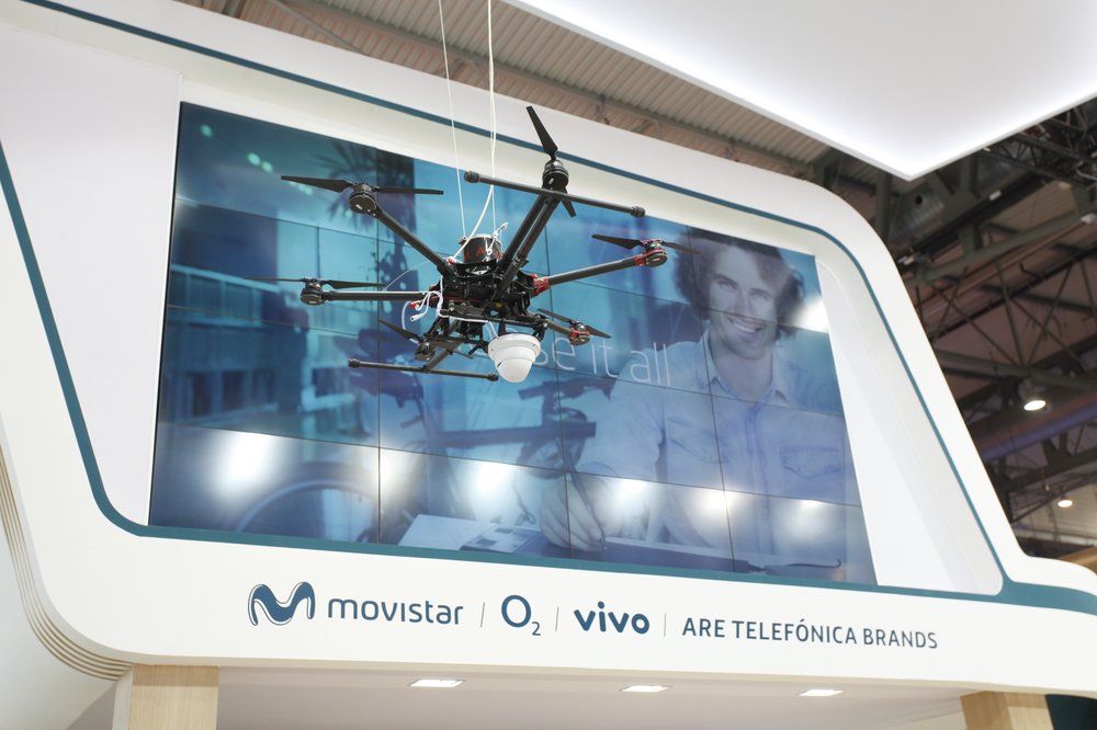 DRONE DEMONSTRATIONS AT THE TELEFÓNICA STAND AT MWC