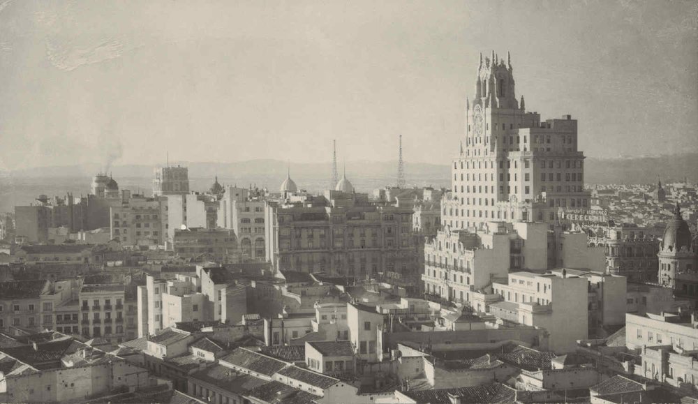 Madrid. Vista del edificio de la Gran Vía.