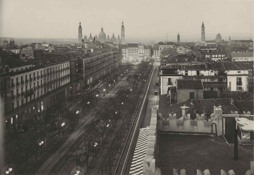 Zaragoza vista desde la azotea de la central telefónica. 