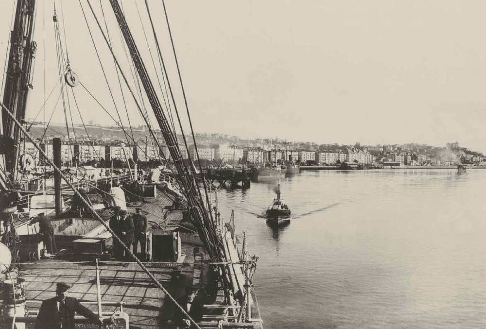 The port of Santander seen from on board.