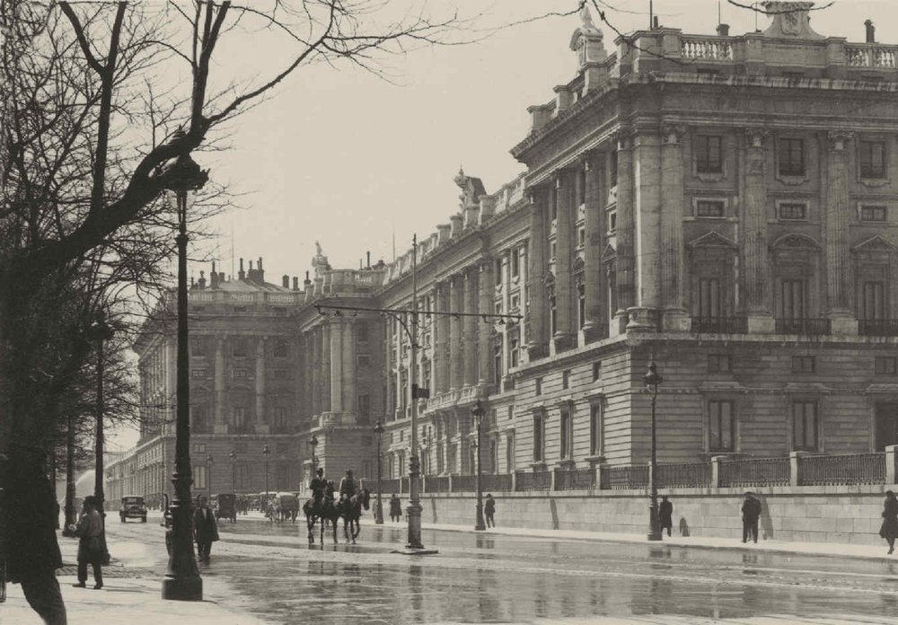 Madrid. Palacio Real. Fachada de la plaza de Oriente.