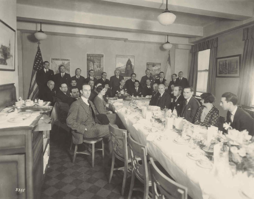 Luncheon given by Colonel Sosthenes Behn and Mr. Hernand Behn, Chairman of the Board and President respectively of the International Telephone & Telegraph Corp. in honour of the officials of the National Company of Spain, Messrs....