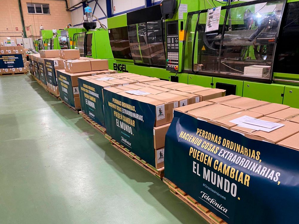 RESPIRATORS, PROTECTIVE EQUIPMENT AND OTHER MEDICAL SUPPLIES DONATED BY THE TELEFÓNICA FOUNDATION TO PROFESSIONALS DEDICATED TO THE FIGHT AGAINST THE CORONAVIRUS
