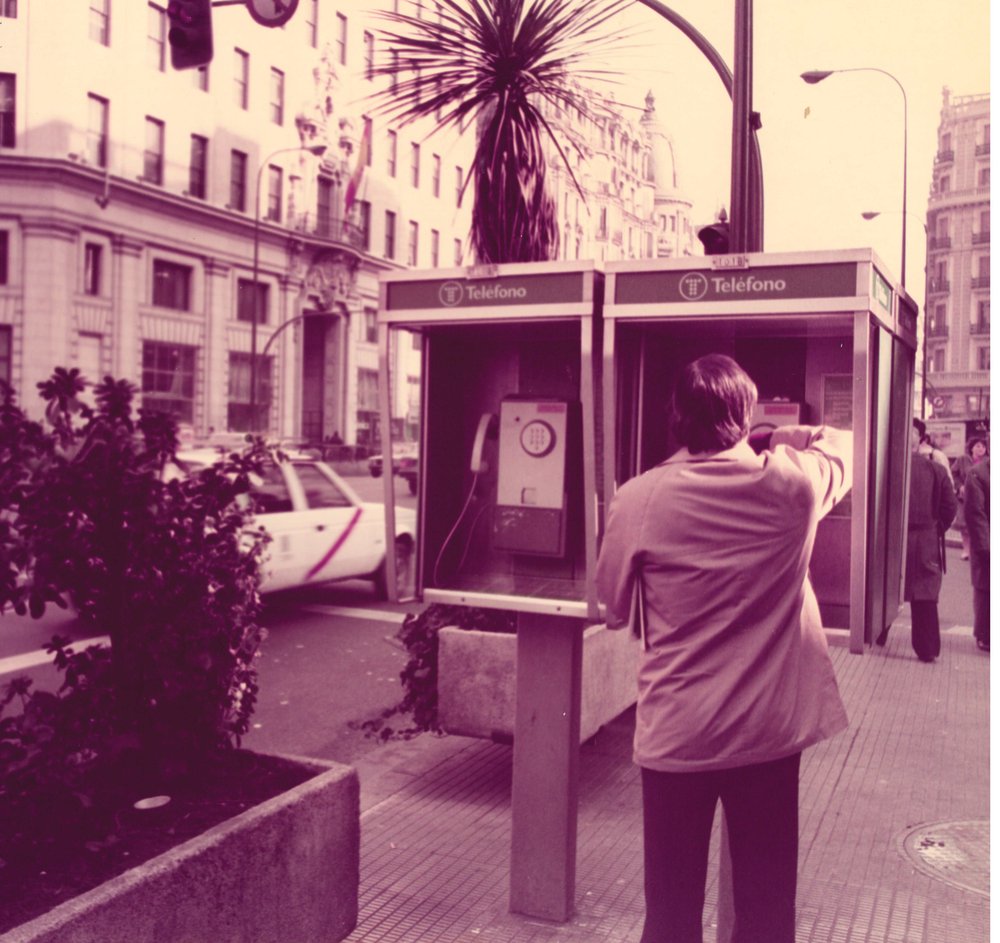 PUBLIC TELEPHONES IN THE GRAN VÍA IN MADRID