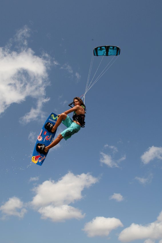 GISELA PULIDO IS THE WORLD KITESURFING CHAMPION FOR THE FOURTH TIME IN A ROW AFTER WINNING IN THE GERMAN TOWN OF ST. PETER-ORDING, IN THE NORTH SEA.