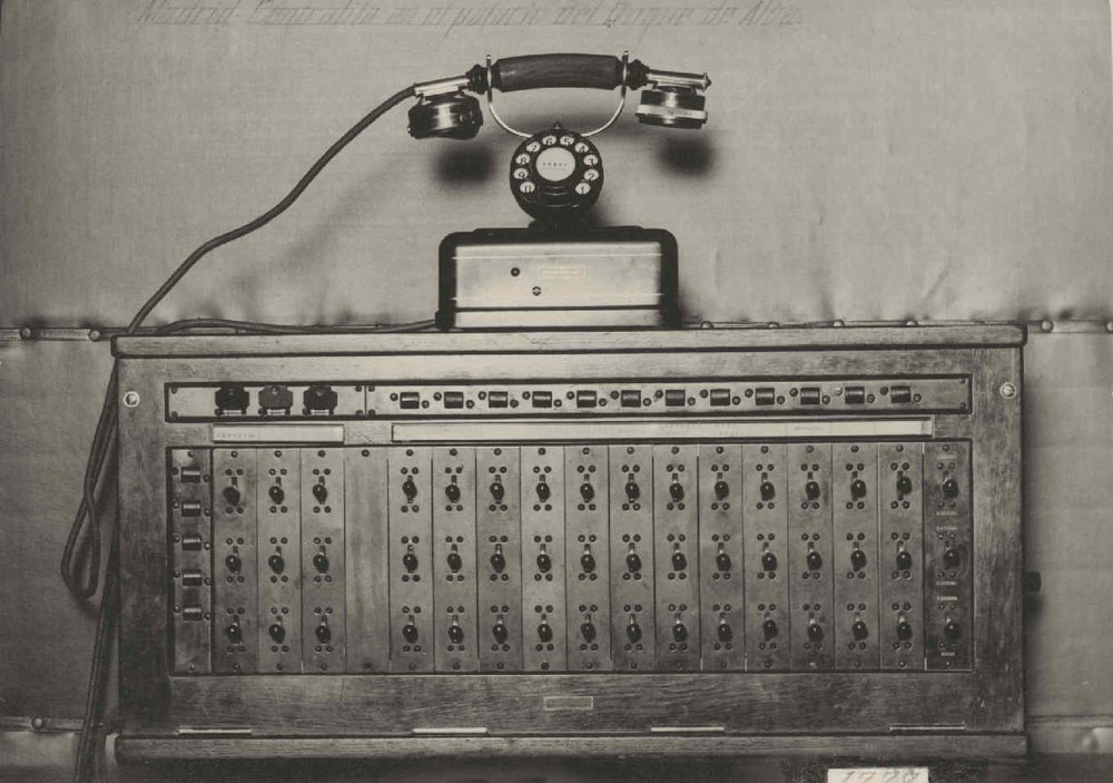 Madrid. Switchboard in the palace of the Duke of Alba.