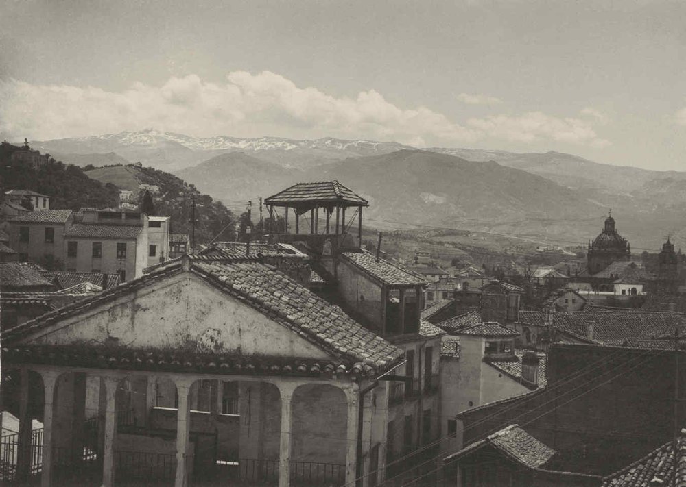 Granada. Sierra Nevada seen from the roof of the C.T.N.E. building.