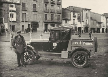 Camioneta de teléfonos.