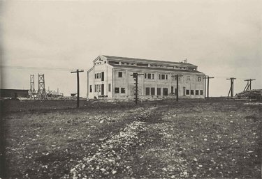 Pozuelo del Rey transmitting station building.