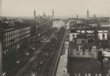 Zaragoza as seen from the roof of the telephone exchange.