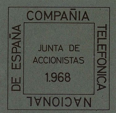 ENTRADAS O TICKETS DE LA JUNTA GENERAL DE ACCIONISTAS DE 1968