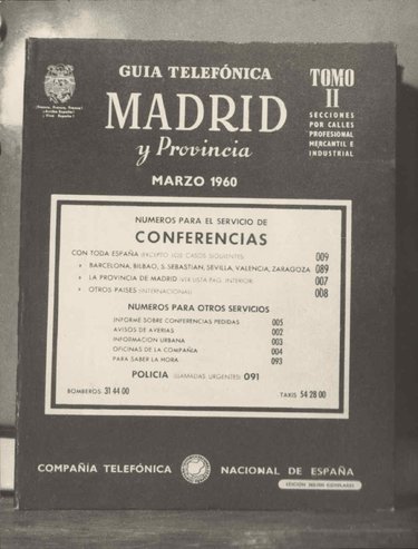 Guía telefónica de Madrid y provincia.
