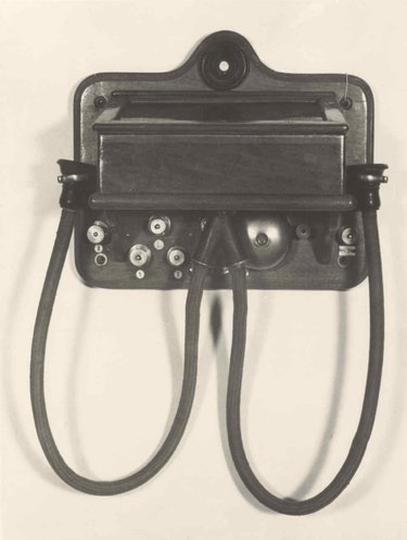First telephone installed in Spain. Frenegal de la Sierra. 1880.