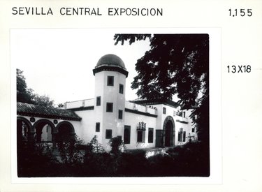 EDIFICIOS : EDIFICIO CENTRAL EN SEVILLA DURANTE LA EXPOSICIÓN IBEROAMERICANA