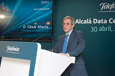 CÉSAR ALIERTA, PRESIDENT OF TELEFÓNICA AT THE INAUGURATION OF THE ALCALÁ DATA CENTER