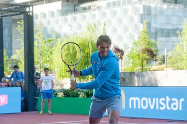 CUSTOMERS AND EMPLOYEES OF TELEFÓNICA PLAY WITH RAFA NADAL AND ENCOURAGE HIM TO GET HIS TENTH ROLAND GARROS