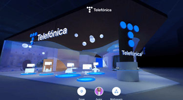 STAND DE TELEFÓNICA EN METAVERSO MOBILE WORLD CONGRESS