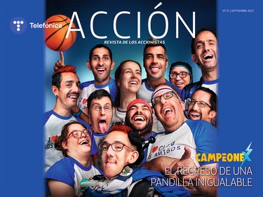 COVER OF ACCIÓN MAGAZINE AIMED AT TELEFÓNICA SHAREHOLDERS