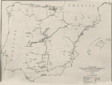 Progress of main interurban lines in Spain (Programme for 1926).